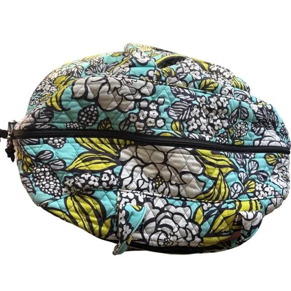 Vera Bradley Island Blooms Quilted Cotton Weekender Travel Duffel Bag  18 inch - Picture 3 of 7